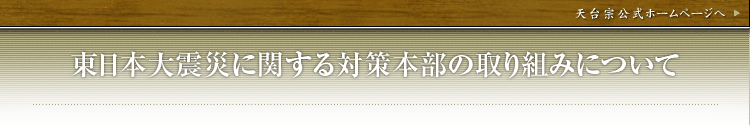 東日本大震災に関する対策本部の取り組みについて